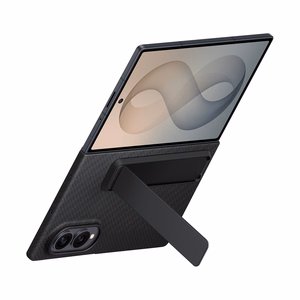 XF971SBE jalustallinen hiilikuitusuojakuori Samsung Galaxy Fold 8, musta