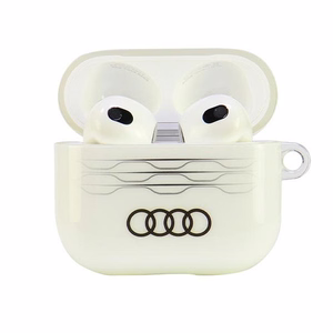 Audi IML Geometric Pattern AirPods 3 Suojakuori - valkoinen