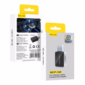 Langaton CarPlay/Android Auto -sovitin Blavec BCP-02 musta