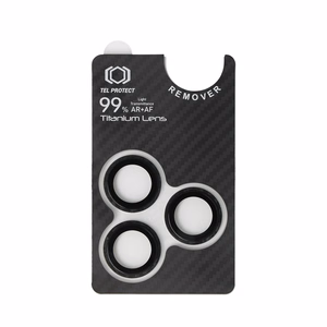 Tempered glass Tel Protect Titanium Lens 99% AR Aramid Series on camera for Iphone 16 Pro/16 Pro Max (lens 3 pcs)