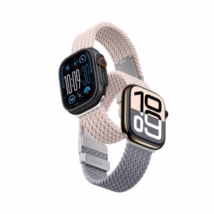 2 kpl AmazingThing Blend Band Apple Watch 45/46/49mm:lle - vaaleanpunainen-harmaa / vaaleanpunainen