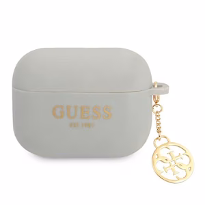 Guess GUAPLSC4EG AirPods Pro suojakuori harmaa/harmaa Silikoni Charm 4G Collection