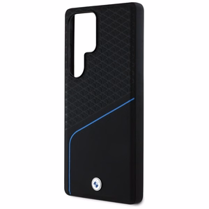 BMW Nahkainen Textured and Smooth MagSafe Suojakuori Samsung Galaxy S25 Ultralle - musta