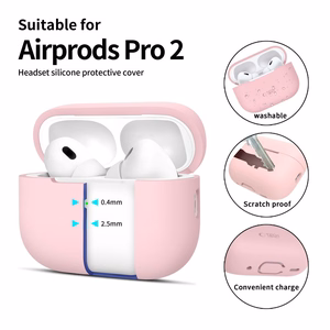 Tech-Protect Silikoninen Suojakuori Apple AirPods Pro 1 / 2:lle - vaaleanpunainen