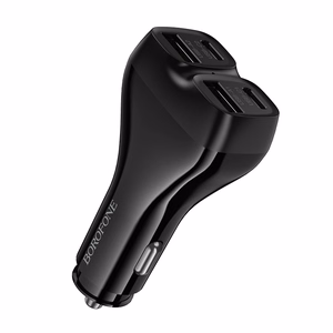 Musta autolaturi Borofone BZ35 Leader – 2 x USB-C + USB, PD 30W