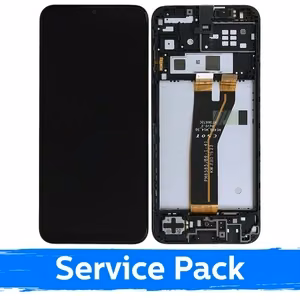 LCD-näyttö yhteensopiva Samsung M146 M14 5G musta kehyksellä (Service Pack)