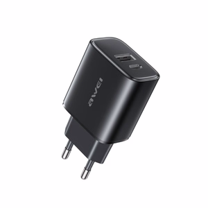 Laturi Awei PD85-EU 22.5W USB-A/USB-C musta