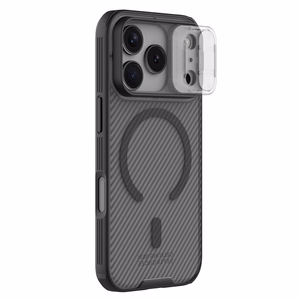Nillkin CamShield Pro MagSafe-yhteensopiva suojakuori iPhone 17 Pro Max:lle - läpinäkyvä musta