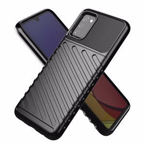 Thunder Case Joustava Kova Rugged Cover TPU Case Samsung Galaxy A03s musta