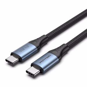 Vention USB 4.0 5A 40Gbps USB-C – USB-C kaapeli, punottu, 1 m