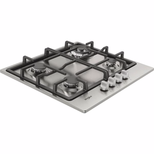 Whirlpool TGML 661 IX R -integroitava ruostumattomasta teräksestä valmistettu kaasukeittotaso, 58 cm, 4 keittoaluetta