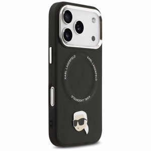 KARL LAGERFELD suojakuori IPHONE 17 Pro:lle MagSafe-yhteensopiva KLHMP17LPSMLRKLK (PU Karl Pin) musta