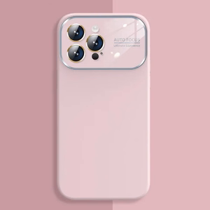 Pehmeä silikonisuojakuori linssillä iPhone 14 Pro:lle - vaaleanpunainen