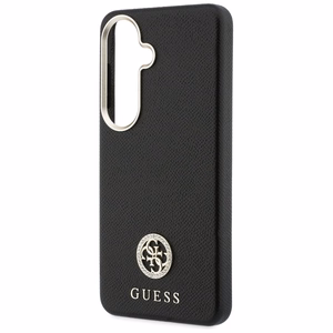 Guess Rhinestone Round Logo MagSafe Case for Samsung Galaxy S26+ - Black