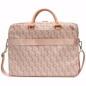 Guess GCube Stripes bag for a 16" laptop - pink