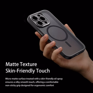 Rock Guard Touch Matte Series Magnetic Case for Iphone 16 grey