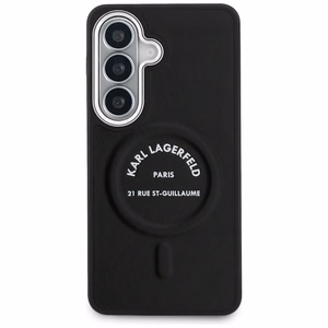 Karl Lagerfeld Embossed Ring RSG Logo MagSafe -suojakuori Samsung Galaxy S26+:lle - musta