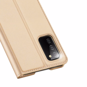 Dux Ducis Skin Pro Kirjahylly tyyppi tapauksessa Samsung Galaxy A03s kultainen