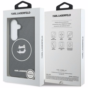 Karl Lagerfeld suojakuori IML Repeated Choupette MagSafe Samsung Galaxy S26:lle musta