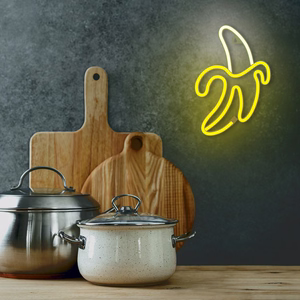 Neon LED-valo BANANA valkoinen keltainen Bat + USB FLNE10 Forever Light
