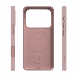 Etteri Silikoninen Mag Suojakuori iPhone 17 Pro -puhelimelle vaaleanvaaleanpunainen