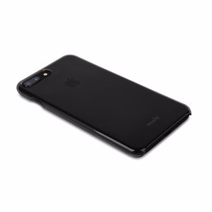 Moshi XT erittäin ohut läpinäkyvä kova suojakuori iPhone 8 Plus / 7 Plus -laitteelle, Stealth Black -värinen