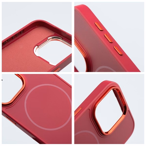 Case for iPhone 17 AIR Frame Mag Cover compatible with MagSafe magenta