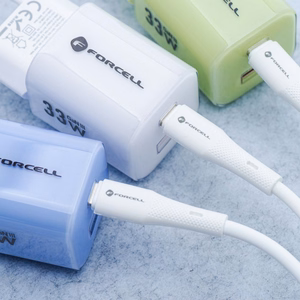Kaapeli USB A - Micro USB Forcell F-Energy QC3.0 2,4A 18W Silicone 1 m C341 valkoinen