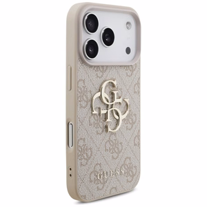 GUESS GUE005597 (4G PU Big Logo) suojakuori laitteelle iPhone 18 Pro / 17 Pro, väri: vaaleanpunainen