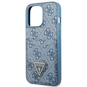 Guess 4G Triangle Logo Cardslot Suojakuori iPhone 13 Pro / 13:lle - sininen