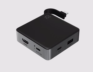 ZAGG 4 Port Hub, musta / harmaa
