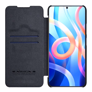 Nillkin Qin Asia Flip Case Xiaomi Redmi Note 11T 5G / 11S 5G / 11 5G (Kiina) / Poco M4 Pro 5G - Musta