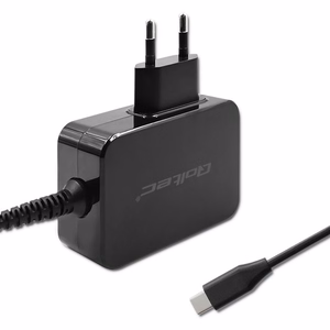 Qoltec 52386 GaN Power Pro Laturi 65W USB-C Musta