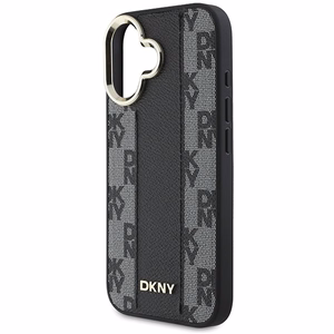 DKNY Checkered Pattern Magsafe iPhone 16:lle Suojakuori - Musta