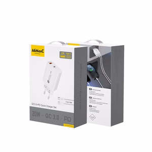 A6MaxL 20W USB-A USB-C wall charger with USB-C - USB-C 1m cable - white
