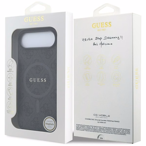Guess 4G Ring Classic Logo MagSafe Suojakuori iPhone 17 Air:lle - Musta