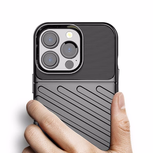 Thunder Case Joustava Kova Rugged Cover TPU Kotelo iPhone 13 Pro musta