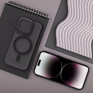 Suojakuori iPhone 17 PRO:lle Full Matte Mag Cover yhteensopiva MagSafe musta