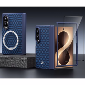 Benks Magnetic Armor Grid Pro Grand Combo -suojakuori Samsung Galaxy Z Fold 8:lle, sininen (C.K.FL.SA.BE.C060)