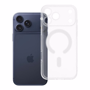 Suojakuori iPhone 17 PRO MAX:lle Clear Mag Cover (STR / CAMERA PROTECTION) yhteensopiva MagSafen kanssa läpinäkyvä