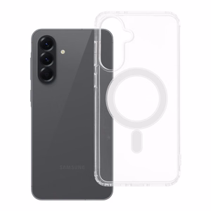 Suojakuori Samsung A56:lle Clear Mag Cover (MID) yhteensopiva MagSafen kanssa läpinäkyvä