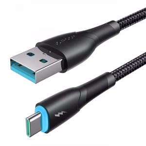 Joyroom Starry Series SA32-AC3 3A USB-A / USB-C kaapeli 1m - musta