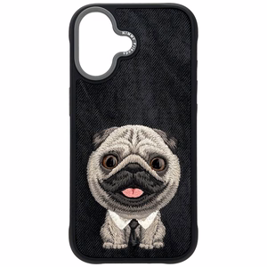 NIMMY suojakuori BIG EYED PET 2.0 Koira iPhone 17:lle musta
