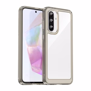 Outer Space Suojakuori Samsung Galaxy A26:lle joustava kehys - puoliläpinäkyvä, musta