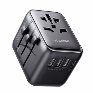 Yleiskäyttöinen matkalaturi Joyroom JR-TCW01 15W 3xUSB-A/USB-C musta