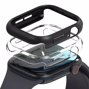 Ringke Slim 2-pack Suojakuori Apple Watch 10 46mm:lle - Läpinäkyvä ja Matta Musta