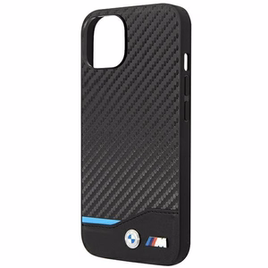 Case BMW BMHCP14M22NBCK iPhone 14 Plus 6.7 "black / black Leather Carbon