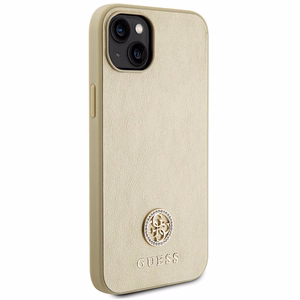Guess GUHCP15MPS4DGPD iPhone 15 Plus 6,7 kultainen/kultainen kovakuori Strass Metal Logo