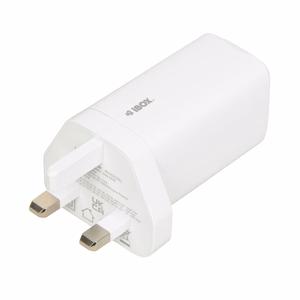 iBOX C-65 valkoinen, GaN 65 W yleinen laturi UK-pistoke