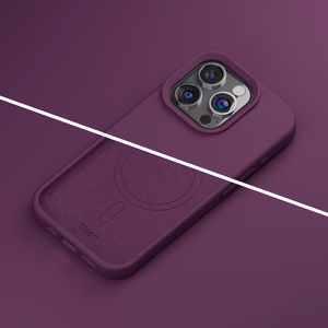 Etteri Silicone Mag -suojakuori iPhone 16 Pro Max 6,9 tuumaa -malleille, tumma kirsikanpunainen
